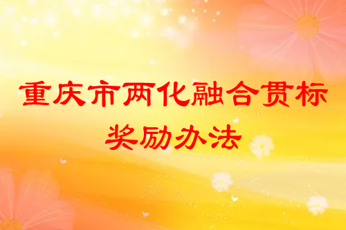 重慶市兩化融合貫標(biāo)獎勵辦法