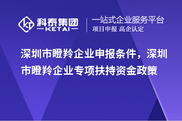深圳市瞪羚企業(yè)申報條件，深圳市瞪羚企業(yè)專項扶持資金政策