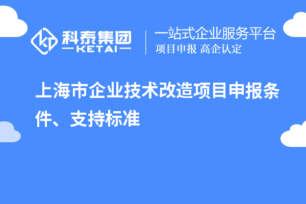 上海市企業(yè)技術(shù)改造項目申報條件、支持標準