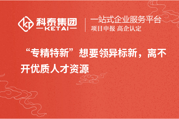 “專精特新”想要領異標新，離不開優(yōu)質(zhì)人才資源