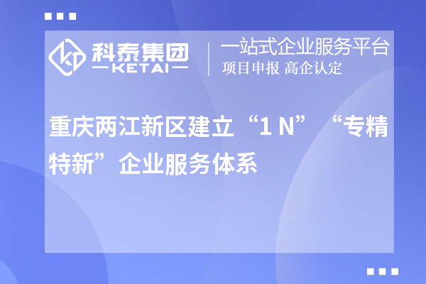 重慶兩江新區(qū)建立“1+N”“專精特新”企業(yè)服務體系
