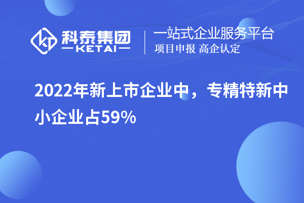 2022年新上市企業(yè)中，<a href=http://www.a910078829.cn/fuwu/zhuanjingtexin.html target=_blank class=infotextkey>專精特新中小企業(yè)</a>占59%
