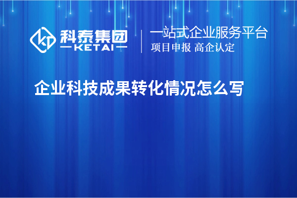 企業(yè)科技成果轉化情況怎么寫