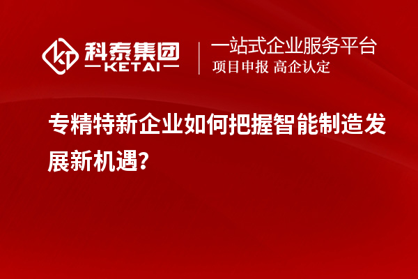 專精特新企業(yè)如何把握智能制造發(fā)展新機遇？