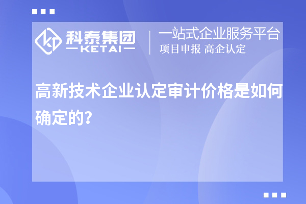 高新技術(shù)企業(yè)認(rèn)定審計(jì)價(jià)格是如何確定的?