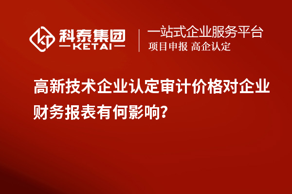高新技術企業(yè)認定審計價格對企業(yè)財務報表有何影響?