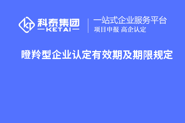 瞪羚型企業(yè)認定有效期及期限規(guī)定		 		