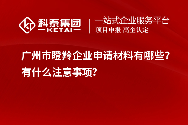 廣州市瞪羚企業(yè)申請材料有哪些？有什么注意事項？