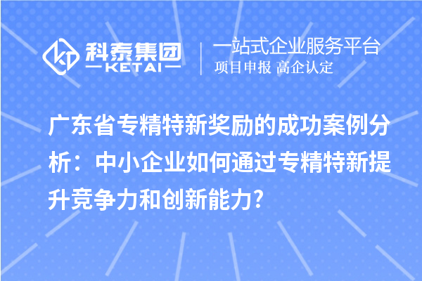 廣東省專精特新獎(jiǎng)勵(lì)的成功案例分析：中小企業(yè)如何通過(guò)專精特新提升競(jìng)爭(zhēng)力和創(chuàng)新能力?