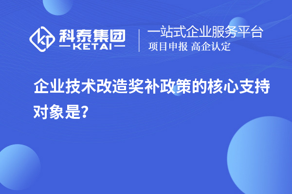 企業(yè)技術(shù)改造獎補政策的核心支持對象是？