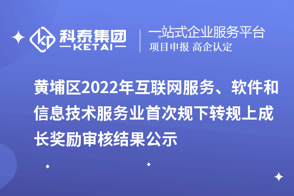 黃埔區(qū)2022年互聯(lián)網(wǎng)服務(wù)、軟件和信息技術(shù)服務(wù)業(yè)首次規(guī)下轉(zhuǎn)規(guī)上成長獎勵審核結(jié)果公示
