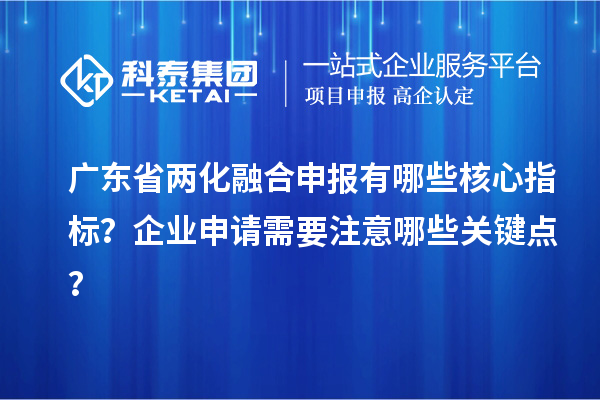 廣東省兩化融合申報有哪些核心指標？企業(yè)申請需要注意哪些關(guān)鍵點？