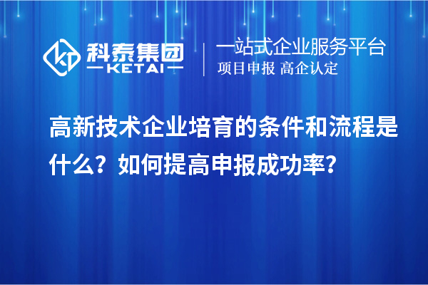 高新技術(shù)企業(yè)培育的條件和流程是什么？如何提高申報(bào)成功率？