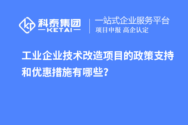 工業(yè)企業(yè)技術(shù)改造項(xiàng)目的政策支持和優(yōu)惠措施有哪些？