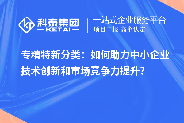 專精特新分類:如何助力中小企業(yè)技術(shù)創(chuàng)新和市場競爭力提升?