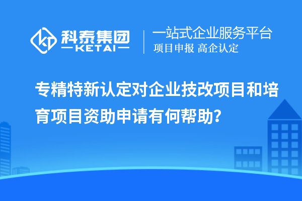 專(zhuān)精特新認(rèn)定對(duì)企業(yè)<a href=http://www.a910078829.cn/fuwu/jishugaizao.html target=_blank class=infotextkey>技改</a>項(xiàng)目和培育項(xiàng)目資助申請(qǐng)有何幫助？