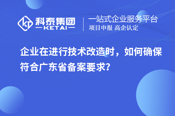 企業(yè)在進(jìn)行技術(shù)改造時(shí)，如何確保符合廣東省備案要求？