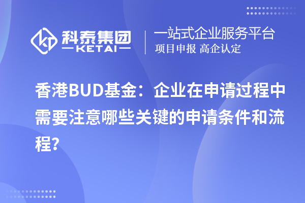 香港BUD基金：企業(yè)在申請過程中需要注意哪些關(guān)鍵的申請條件和流程？