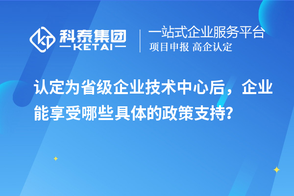 認(rèn)定為省級(jí)企業(yè)技術(shù)中心后，企業(yè)能享受哪些具體的政策支持？
