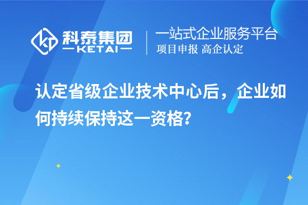 認定省級企業(yè)技術(shù)中心后，企業(yè)如何持續(xù)保持這一資格？