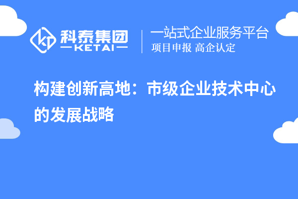 構(gòu)建創(chuàng)新高地:市級企業(yè)技術(shù)中心的發(fā)展戰(zhàn)略