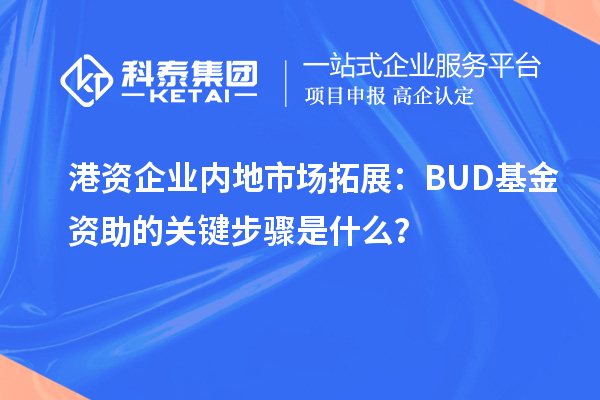 港資企業(yè)內(nèi)地市場拓展：BUD基金資助的關(guān)鍵步驟是什么？
