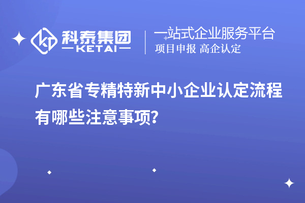 廣東省專精特新中小企業(yè)認(rèn)定流程有哪些注意事項(xiàng)？