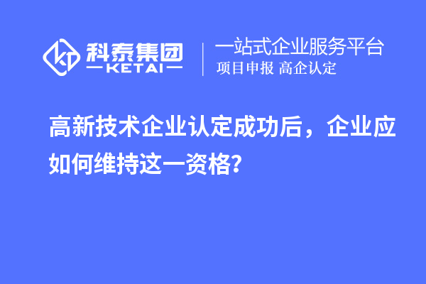 高新技術(shù)企業(yè)認(rèn)定成功后，企業(yè)應(yīng)如何維持這一資格？