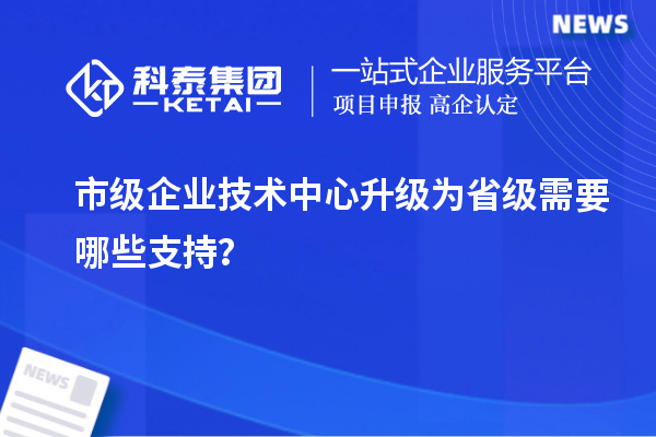 市級企業(yè)技術中心升級為省級需要哪些支持？