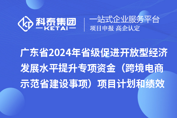 廣東省2024年省級(jí)促進(jìn)開放型經(jīng)濟(jì)發(fā)展水平提升專項(xiàng)資金(跨境電商示范省建設(shè)事項(xiàng))項(xiàng)目計(jì)劃和績(jī)效目標(biāo)的公示