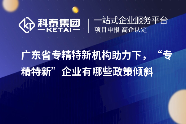 廣東省專精特新機構(gòu)助力下，“專精特新” 企業(yè)有哪些政策傾斜