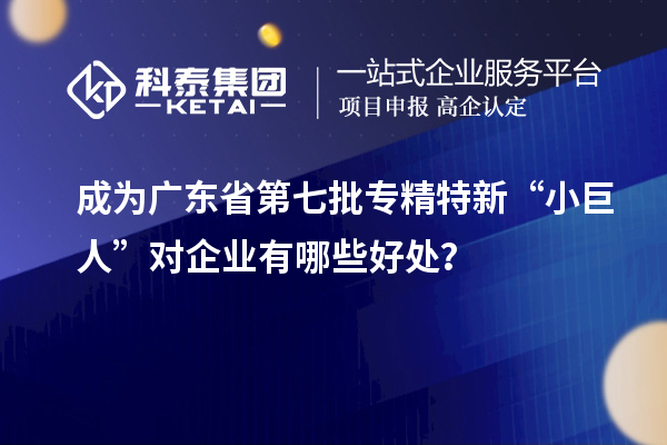 成為廣東省第七批專精特新“小巨人”對企業(yè)有哪些好處?