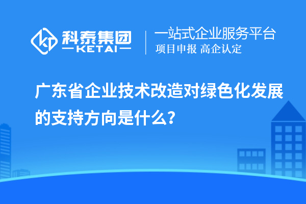 廣東省企業(yè)技術(shù)改造對(duì)綠色化發(fā)展的支持方向是什么？