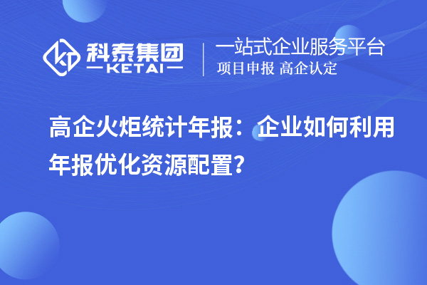 高企火炬統(tǒng)計(jì)年報(bào):企業(yè)如何利用年報(bào)優(yōu)化資源配置?