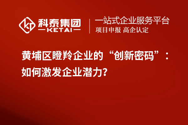 黃埔區(qū)瞪羚企業(yè)的“創(chuàng)新密碼”：如何激發(fā)企業(yè)潛力？