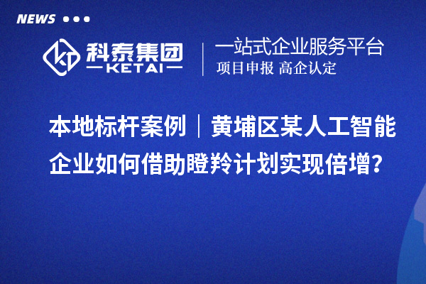 本地標(biāo)桿案例｜黃埔區(qū)某人工智能企業(yè)如何借助瞪羚計劃實現(xiàn)倍增？