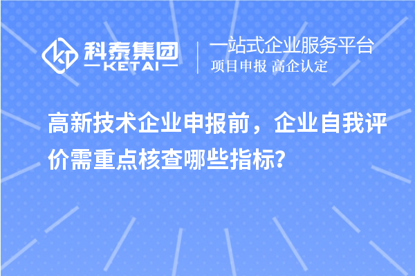 高新技術(shù)企業(yè)申報前，企業(yè)自我評價需重點核查哪些指標(biāo)？