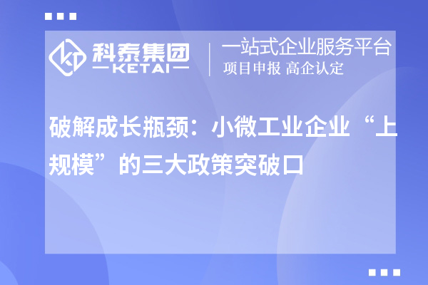 破解成長瓶頸：小微工業(yè)企業(yè)“上規(guī)?！钡娜笳咄黄瓶? style=